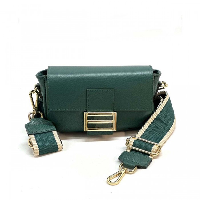 biscuit　レディース　GB XS Geanta Dama Crossbody cu bareta lata Piele Verde - Catlin